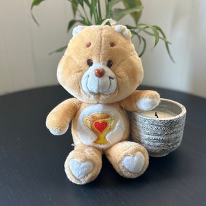 Vintage 1980s Care Bear Champ Bear 13&quot; | Kenner 1983 Champ Bear| Original Champ Bear | Trophy Bear Brown Bear