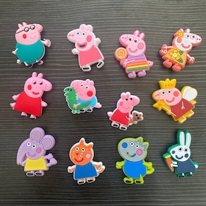 Sets of Adorable Peppa Pig Family and Friends Crocs/Shoes/Bracelet Charms