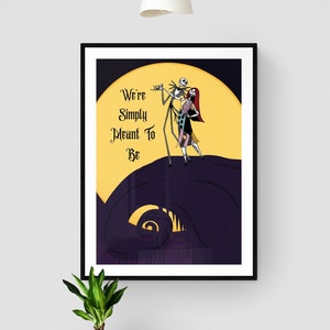 Jack and Sally Wall Print