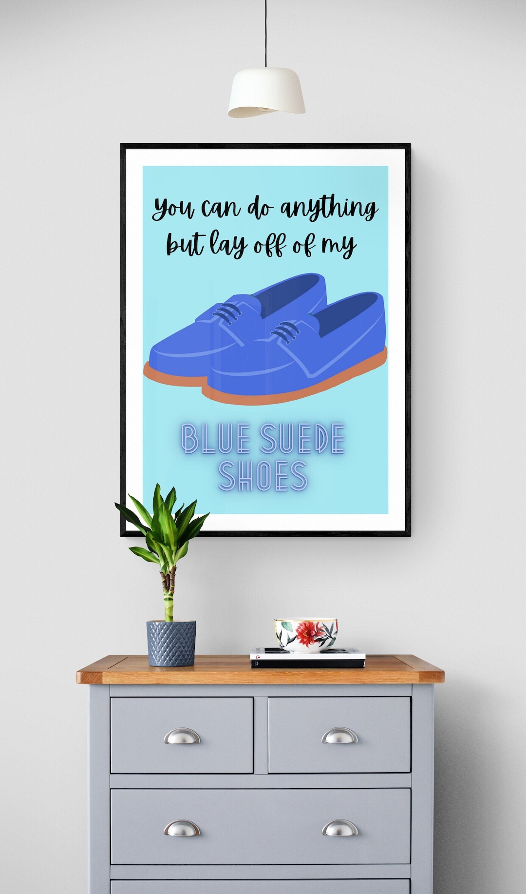 Elvis’ Blue Suede Shoes Wall Print - Etsy