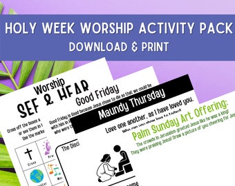 Holy Week Worship Activities for Kids