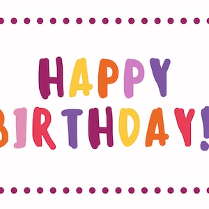 Carte postale à téléchargement joyeux anniversaire - Violets