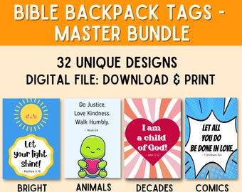 Bible Backpack Blessing Tags Master Pack - Digital Download