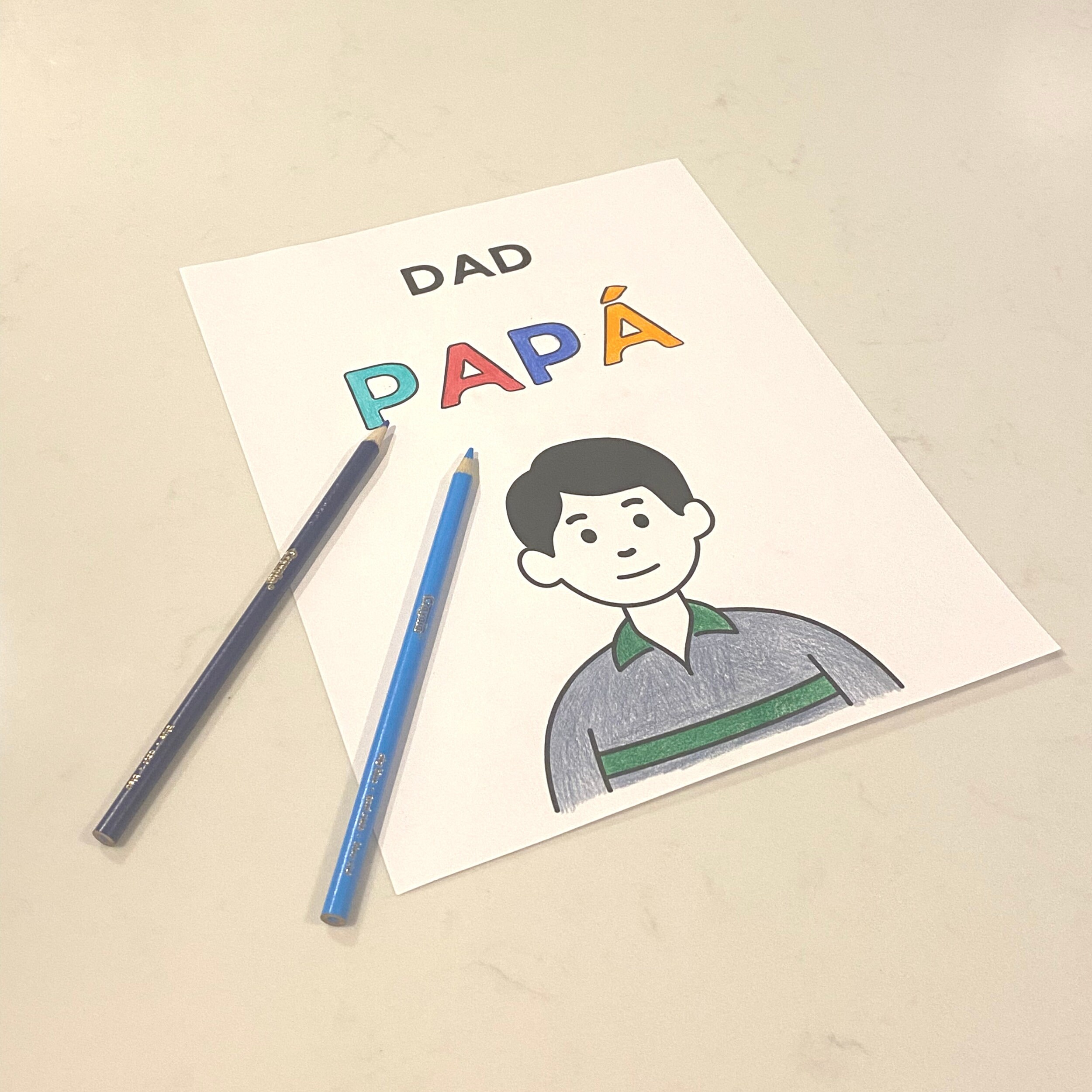 Kids Coloring Pages / Learn Spanish by Coloring / Printable, Digital