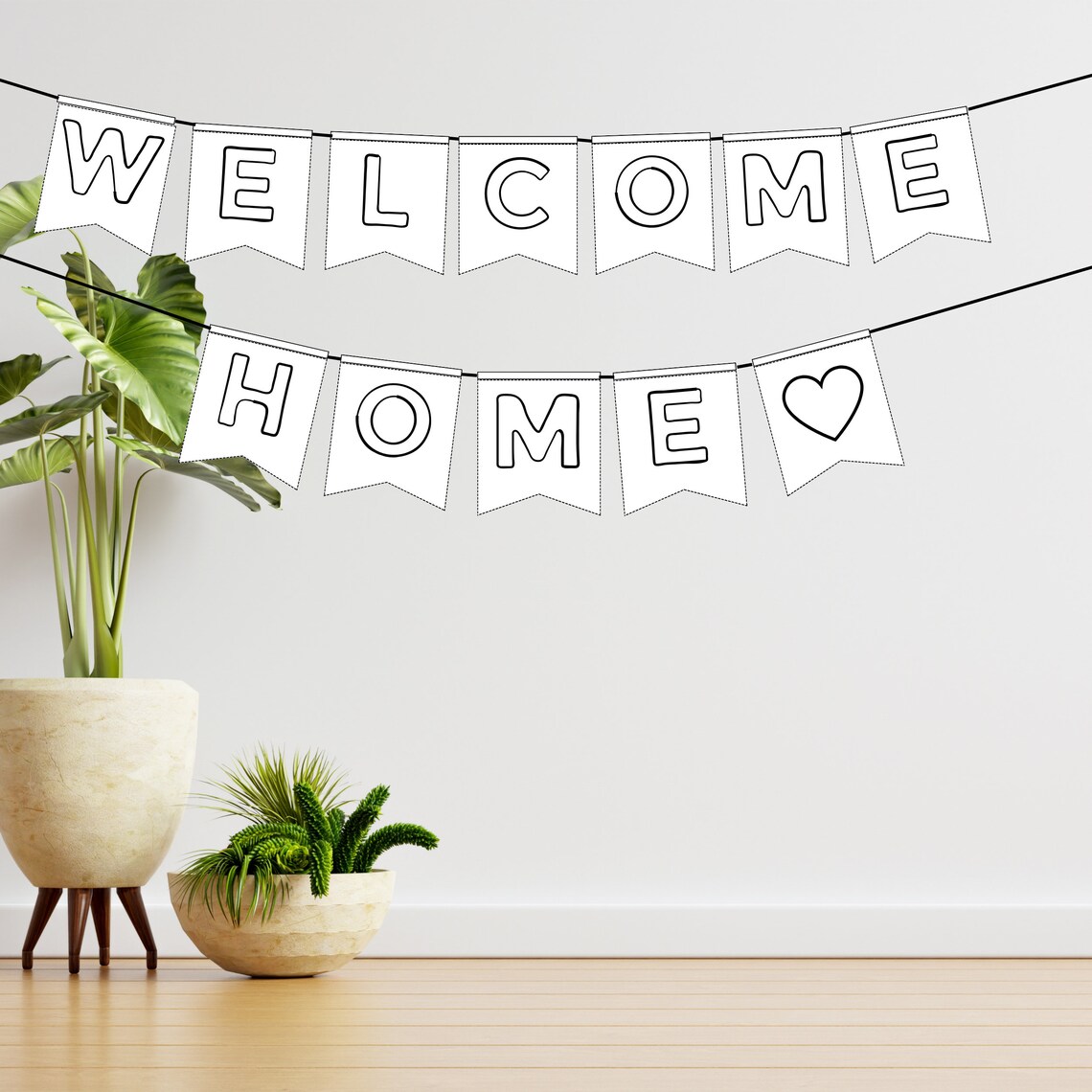 DIY Welcome Home Banner / Coloring Pages / Digital File. Print at Home ...