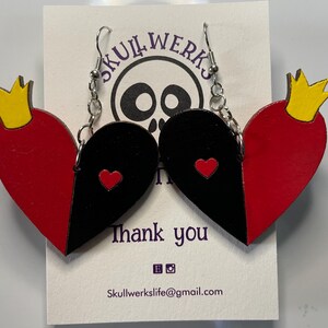 Queen of hearts (Alice in Wonderland) earrings