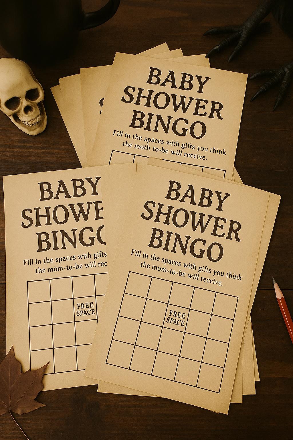 Spooky Baby Shower Game Bundle – Halloween Baby Shower Printable Party