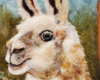 Needle felted  Baby Llama, one-of-a-kind