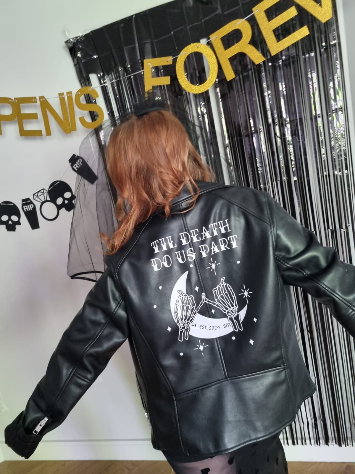 Personalised Bride Jacket | Hen Do Jacket | Bride Denim Jacket | Leather Hen Do Jacket DIY Jacket