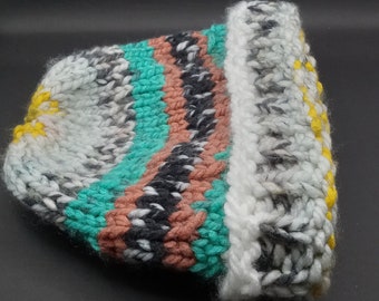 Handmade Knit Hat, One of a Kind - Knit Hat - Winter Hat