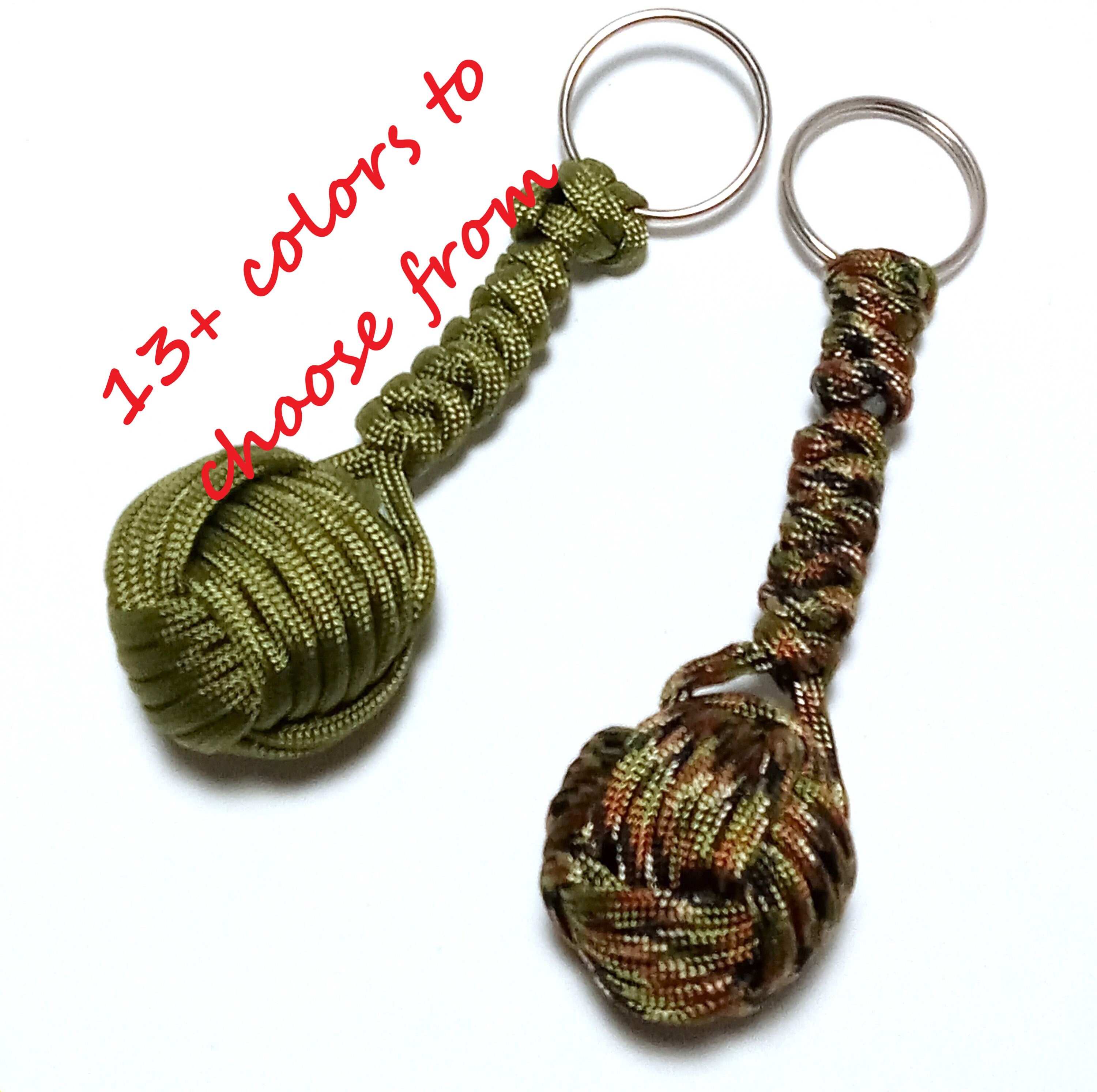 Customizable Handmade Monkey Fist Keychain Monkey Paw Paracord
