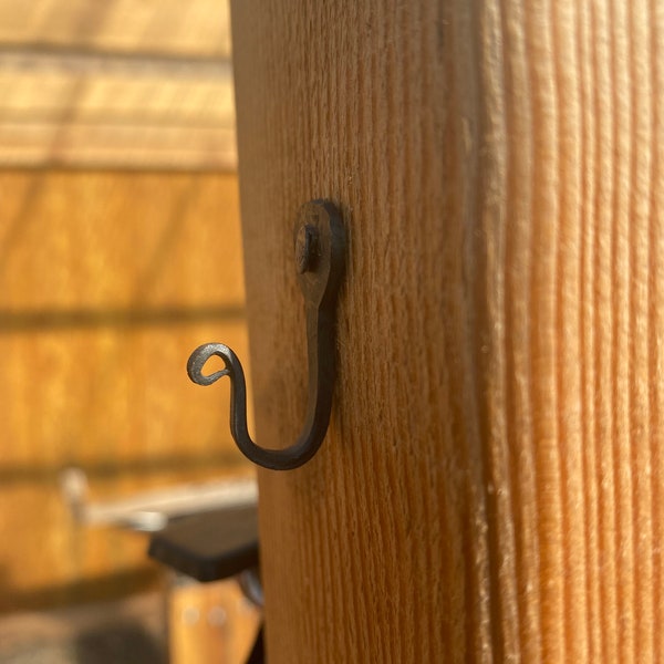 Small Hand Forged Horseshoe Nail Hook