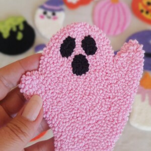 cute pink ghost coaster