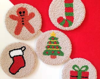 Punch Needle Julunderlägg: Julaftonslådafyllare