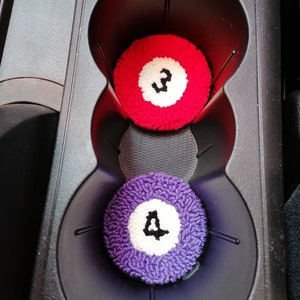 3 pool ball car coaster, 4 pool ball car coaster