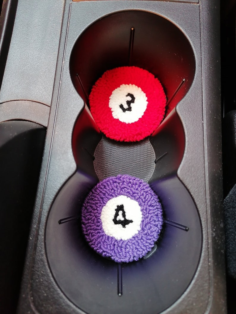 3 pool ball car coaster, 4 pool ball car coaster