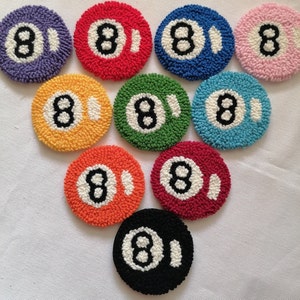 Magic 8 ball coaster, Absorbent coaster, Set of 2 car coaster, Car cup holder coaster, Billiard Party Favor, Pool Table Accessories.