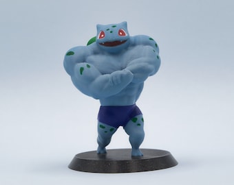 Swole Bulbasaur Pokémon 3D gedruckte Figur