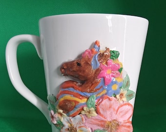 Cup with roses