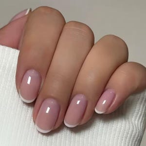 Handmade Simple French Press On Nails | Handdrawn Nail Art | NO STICKERS | BillioNoire Beauty