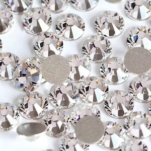144 pcs Swarovski SS20 - 2088 Clear Crystals - 5mm Flat Back Round Rhinestones