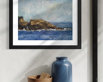 Original Coastal Oil Painting • Laguna Beach Artwork • Textured Impressionist Decor