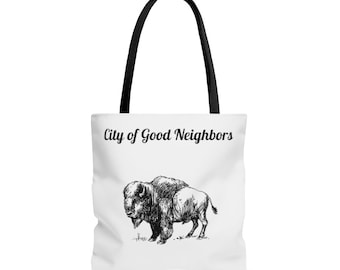 Buffalo Tote Bag, City of Good Neighbors, Western New York, Western NY, New York, Buffalo Bills