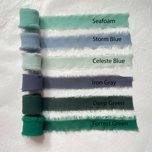 27 Colors Hand Dyed Silk Ribbon 1 inch x 5 yards 100% Chiffon Wedding Decor Ribbon Gift wrap Natural Colors Chiffon Ribbon image 5