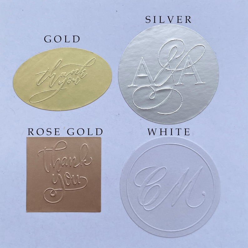 Custom Made Silver Embossed Raised Sticker/label, Embossing Seal ...