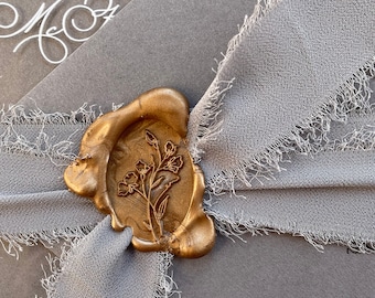 SWEET PEA Wax Seal Stamp Custom Wedding Initials Seals Wedding Invitation Seal Sealing Wax