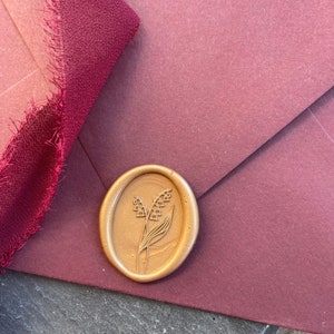 Floral Wax Seal Stamp Custom Wedding Initials Seals Wedding Invitation Seal Sealing Wax