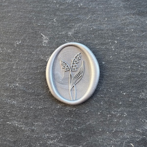 LILY Of The VALLEY Wax Seal Stamp Custom Wedding Initials Seals Wedding Invitation Seal Sealing Wax