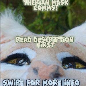 PLASTIC THERIANMASK COMMS Plastic water proof Therian/cat mask commissions read disc first!