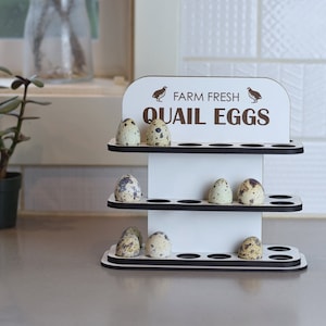 White Quail Egg holder, Quail gift, Coturnix quail decor, Quail egg display, Quail egg, Quail egg basket countertop quail eggs 3 dozen eggs