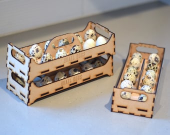 Stacking quail Egg carton, Quail gift, Coturnix quail decor, Quail egg display, Quail egg holder, quail decoration, quail eggs, quail farm