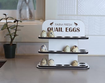 White Quail Egg holder, Quail gift, Coturnix quail decor, Quail egg display, Quail egg, Quail egg basket countertop quail eggs 3 dozen eggs