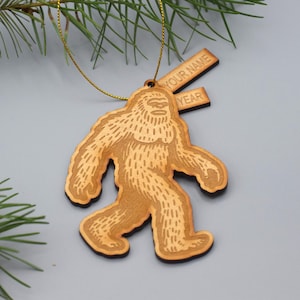 Wood Bigfoot ornament Bigfoot gift Bigfoot decor Forest ornament Sasquatch ornament Sasquatch gift Sasquatch gift wooden Bigfoot