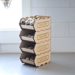 Stacking quail Egg box, Quail gift, Coturnix quail decor, Quail egg display, Quail egg holder, quail decoration, quail eggs, quail farm