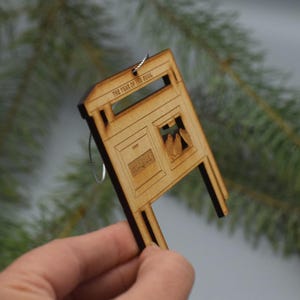 Quail Hutch Wood Christmas Ornament: Farm Homestead Gift image 5