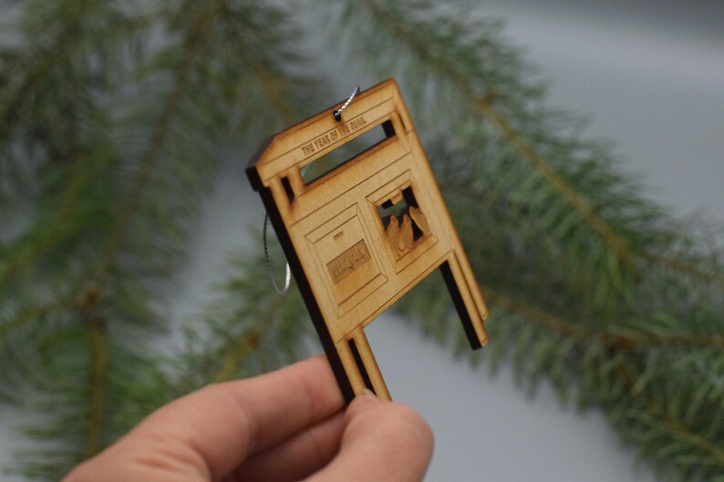 Quail Hutch Wood Christmas Ornament: Farm Homestead Gift image 5