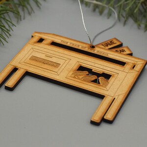 Quail Hutch Wood Christmas Ornament: Farm Homestead Gift image 2