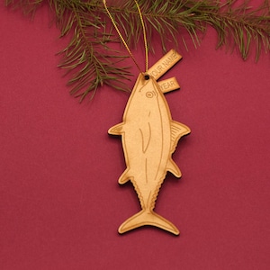 Wood Tuna ornament Tuna gift Tuna decor Fish ornament fishing gift Fishing gift wood fish Tuna fishing fisherman fish ornament