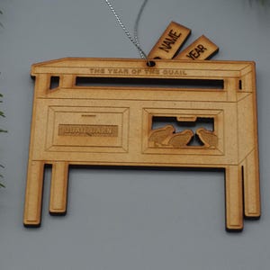 Quail Hutch Wood Christmas Ornament: Farm Homestead Gift image 3