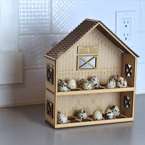 Quail barn Egg holder, Quail gift, Coturnix quail decor, Quail egg display, Quail egg, Quail egg basket countertop quail eggs 3 dozen eggs