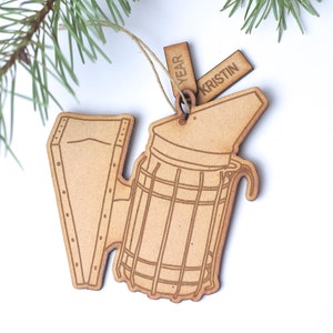 Bee keeper ornament, Honey, Honeybee, Beekeeper gift, beekeeper Christmas, Beekeepers Ornament,  Beehive  ornament,  Bee smoker gift, bee