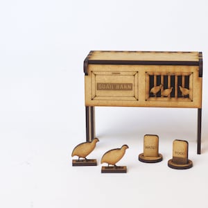 Wood Toy Quail Hutch, Quail gift, Coturnix quail, Farm toy, homestead toy, Homestead gift, wood barn, barn toy, barn gift, quail barn, quail