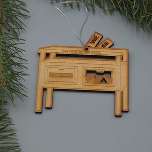 Quail Hutch Wood Christmas Ornament: Farm Homestead Gift image 1