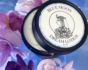 Blue Moon Blue Lotus Dream Lotion, Sleep Aid, Meditation, Hand + Body Moisturizer