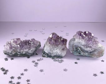 Raw Amethyst Crystal Cluster: Natural Purple Stone, Brazil