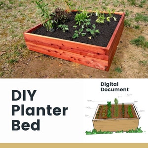 Premium Gartenbeet-Pläne | 1,25 "Dicke | Östliches Rotes Zedernholz Pflanzgefäß für Pflanzen im Freien